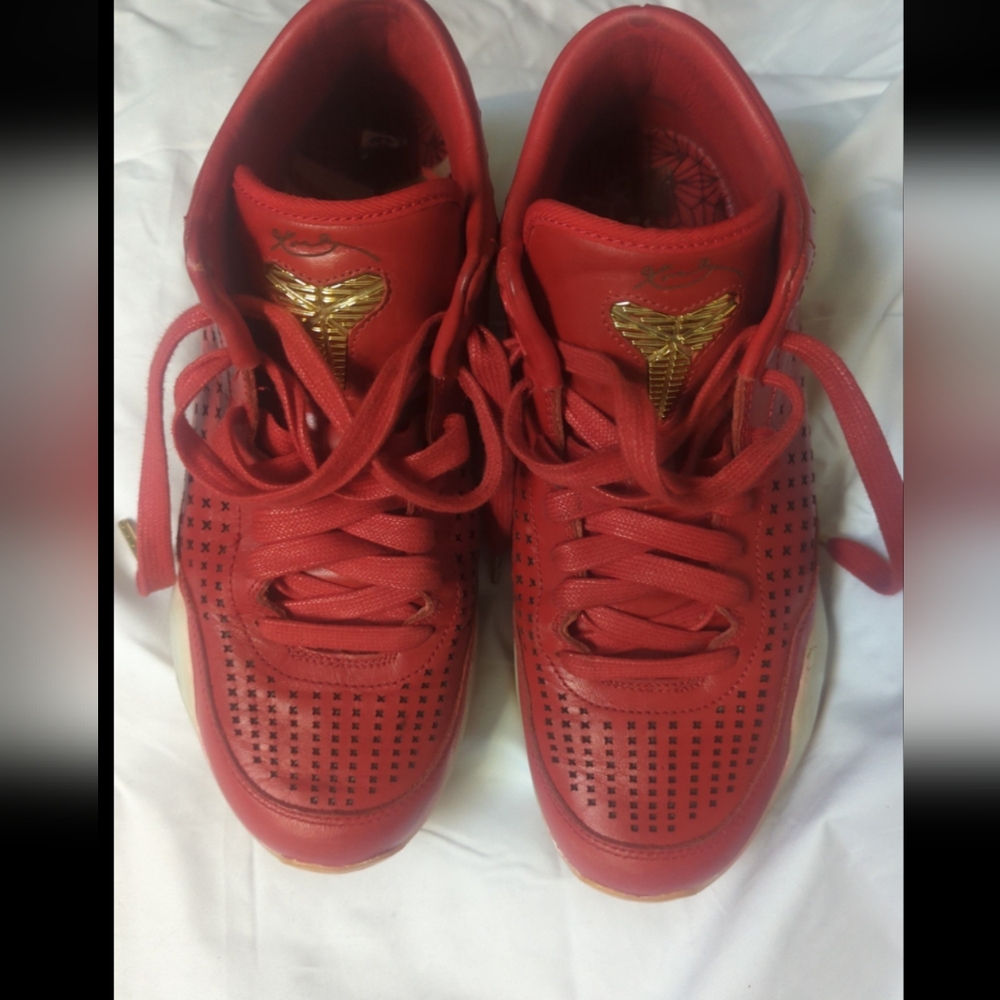Men Nike Kobe 10 Mid EXT University Red Basketball Shoes Sneakers Size 9.5